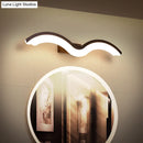GobekUsa Minimalist Black/White Wavelet LED Wall Sconce with Frosted Diffuser, Available in 16", 23.5", or 31.5" Lengths