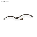 GobekUsa Minimalist Black/White Wavelet LED Wall Sconce with Frosted Diffuser, Available in 16", 23.5", or 31.5" Lengths
