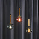 GobekUsa Glass Ball Pendant Lamp LED Hanging Light for Minimalist Living Room