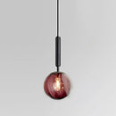 GobekUsa Glass Ball Pendant Lamp LED Hanging Light for Minimalist Living Room