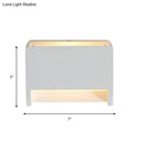 GobekUsa Gypsum 1-Light LED Wall Lamp in Minimalist Box Shape for Bedroom, White