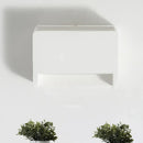GobekUsa Gypsum 1-Light LED Wall Lamp in Minimalist Box Shape for Bedroom, White