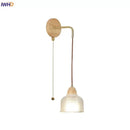 GobekUsa Clear Glass LED Wall Light with Pull Chain Switch