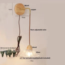 GobekUsa Clear Glass LED Wall Light with Pull Chain Switch