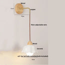 GobekUsa Clear Glass LED Wall Light with Pull Chain Switch