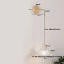 GobekUsa Clear Glass LED Wall Light with Pull Chain Switch