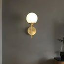 GobekUsa Gold LED Wall Lamp: Minimalist Cream Glass Sconce Light for Dining Room