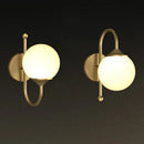 GobekUsa Gold LED Wall Lamp: Minimalist Cream Glass Sconce Light for Dining Room