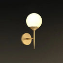 GobekUsa Gold LED Wall Lamp: Minimalist Cream Glass Sconce Light for Dining Room