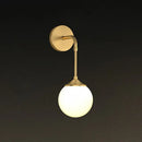 GobekUsa Gold LED Wall Lamp: Minimalist Cream Glass Sconce Light for Dining Room