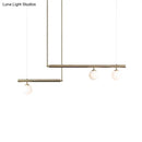 GobekUsa Minimalist Metal Pendant Lighting with Gold Accents - Modern Globe Glass Island Ceiling Light for Living Room