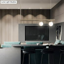 GobekUsa Minimalist Metal Pendant Lighting with Gold Accents - Modern Globe Glass Island Ceiling Light for Living Room