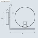 GobekUsa Opaline Glass Ball Wall Lamp with Right Angle Arm in Brass - Minimalist & Elegant