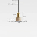 GobekUsa Copper Yellow LED Pendant Light Fixture for Dining Room and Kitchen
