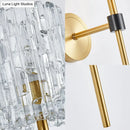 GobekUsa Minimalist Crystal Cylindrical Wall Sconce - 1/2 Lights Brass Fixture for Living Room
