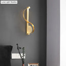 GobekUsa Minimalistic Brass Curve LED Wall Mount Light: Stylish Metal Sconce for Living Room