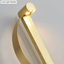 GobekUsa Minimalistic Brass Curve LED Wall Mount Light: Stylish Metal Sconce for Living Room