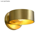 GobekUsa Minimalist Metal Circle Wall Lamp - Brass Sconce Lighting for Bedroom