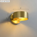 GobekUsa Minimalist Metal Circle Wall Lamp - Brass Sconce Lighting for Bedroom