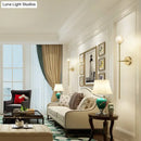 GobekUsa Brass Faceted Sconce with Crystal Shade - Minimalist Wall Mounted Light Fixture