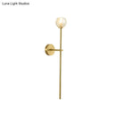 GobekUsa Brass Faceted Sconce with Crystal Shade - Minimalist Wall Mounted Light Fixture
