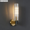 GobekUsa Minimalist Crystal Prism Tubular Wall Light Sconce - Brass Finish for Bedroom