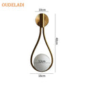 GobekUsa Brass Glass Ball Wall Light Minimalist Living Room Decor Lighting Fixtures