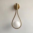 GobekUsa Brass Glass Ball Wall Light Minimalist Living Room Decor Lighting Fixtures