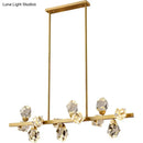 GobekUsa Minimalist Brass LED Gemstone Hanging Light for Dining Room - Crystal Island Lighting