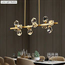 GobekUsa Minimalist Brass LED Gemstone Hanging Light for Dining Room - Crystal Island Lighting