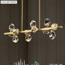 GobekUsa Minimalist Brass LED Gemstone Hanging Light for Dining Room - Crystal Island Lighting