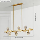 GobekUsa Minimalist Brass LED Gemstone Hanging Light for Dining Room - Crystal Island Lighting
