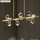 GobekUsa Minimalist Brass LED Gemstone Hanging Light for Dining Room - Crystal Island Lighting