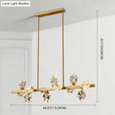 GobekUsa Minimalist Brass LED Gemstone Hanging Light for Dining Room - Crystal Island Lighting
