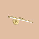 GobekUsa Minimalist Brass LED Vanity Sconce for Linear Bathroom Lighting