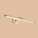GobekUsa Minimalist Brass LED Vanity Sconce for Linear Bathroom Lighting
