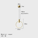 GobekUsa Brass Ring Chandeliers: Dimmable Lighting Fixtures for Bedroom, Restaurant, Kitchen