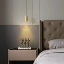 GobekUsa Brass Ring Chandeliers: Dimmable Lighting Fixtures for Bedroom, Restaurant, Kitchen