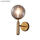 GobekUsa Minimalist Glass Globe Wall Mount Light Fixture for Bedroom Wall Lighting