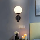 GobekUsa Minimalist Glass Globe Wall Mount Light Fixture for Bedroom Wall Lighting