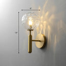 GobekUsa Minimalist Brass Wall Sconce with Cream Glass Shade - 1-Light Living Room Lighting