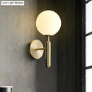 GobekUsa Minimalist Brass Wall Sconce with Cream Glass Shade - 1-Light Living Room Lighting