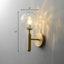 GobekUsa Minimalist Brass Wall Sconce with Cream Glass Shade - 1-Light Living Room Lighting