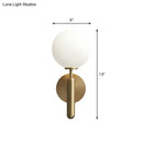 GobekUsa Minimalist Brass Wall Sconce with Cream Glass Shade - 1-Light Living Room Lighting