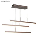 GobekUsa Minimalist Acrylic 3-Tiered Pendant Light for Dining Room or Kitchen Island - Coffee with LED Illumination