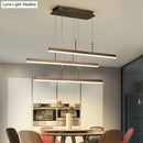 GobekUsa Minimalist Acrylic 3-Tiered Pendant Light for Dining Room or Kitchen Island - Coffee with LED Illumination