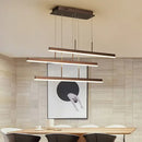 GobekUsa Minimalist Acrylic 3-Tiered Pendant Light for Dining Room or Kitchen Island - Coffee with LED Illumination