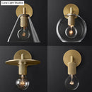 GobekUsa Minimalist Bronze Wall Sconce with Glass Shade Options