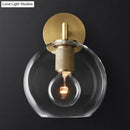 GobekUsa Minimalist Bronze Wall Sconce with Glass Shade Options