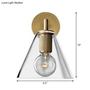 GobekUsa Minimalist Bronze Wall Sconce with Glass Shade Options